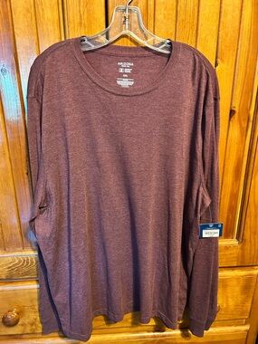 Arizona Jean Company Men's Maroon Heather Long Sleeve Tee